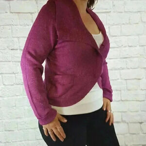 💜 {New} NWT Tulle Purple Zipper  Sweater